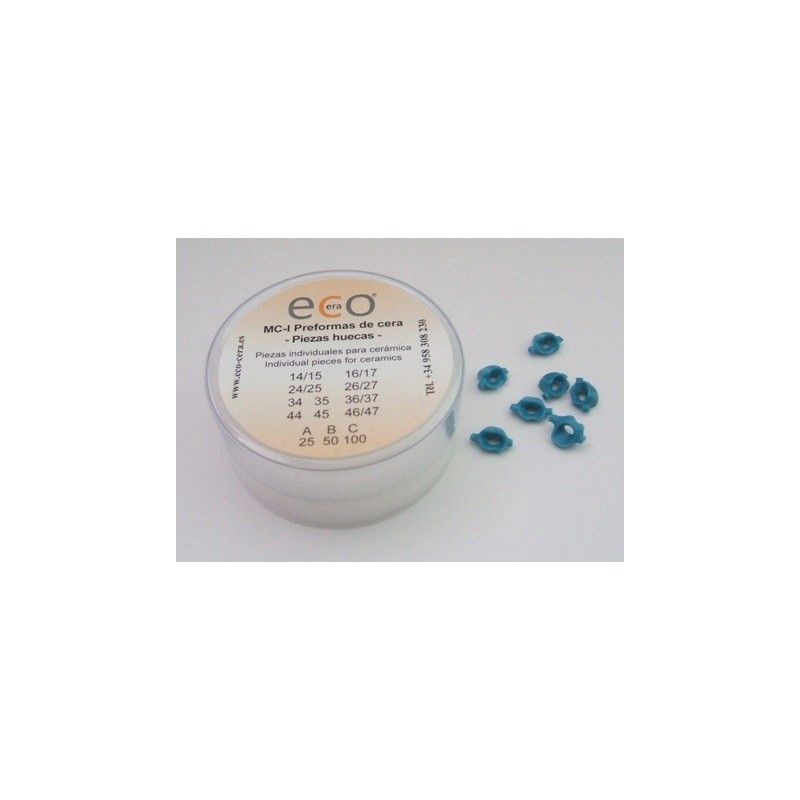 MC-I- Huecas, cx25 preformas de cera, individuales - 2 MC-I- Huecas, cx25 preformas de cera, individuales - 2