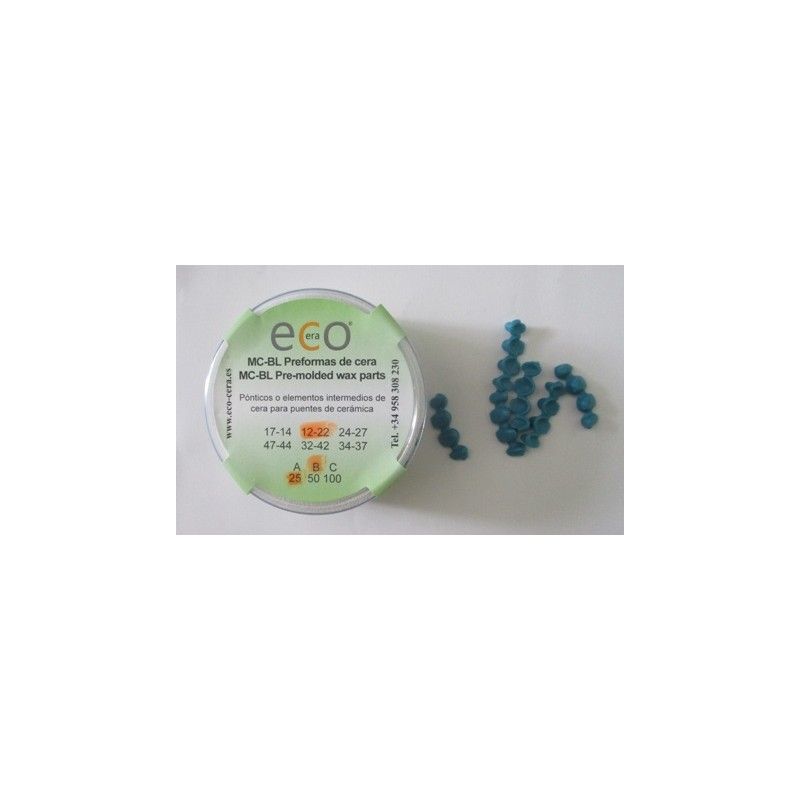 MC-BL, reposición preformas de cera en bloques, 100 bloques - 1 MC-BL, reposición preformas de cera en bloques, 100 bloques - 1